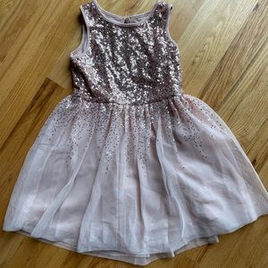 Gently used pink sequin and tulle Gap dress